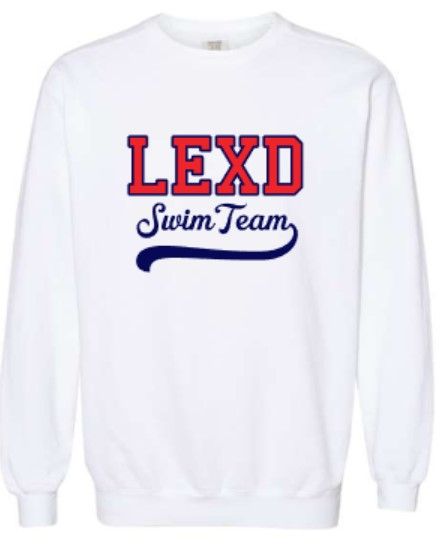 Adult LEXD Swim Team with Swash Comfort Colors Garment-Dyed Crewneck Sweatshirt (LEXD)