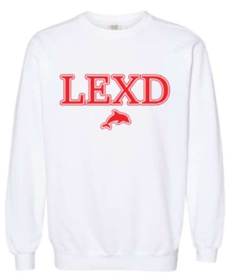 Adult LEXD with Dolphin Comfort Colors Garment-Dyed Crewneck Sweatshirt (LEXD)
