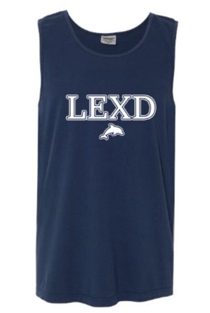 Adult LEXD with Dolphin Comfort Colors Garment-Dyed Heavyweight Tank Top (LEXD)