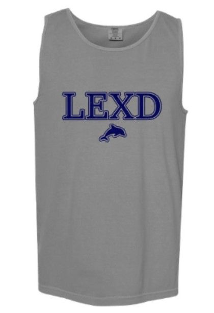 Adult LEXD with Dolphin Comfort Colors Garment-Dyed Heavyweight Tank Top (LEXD)