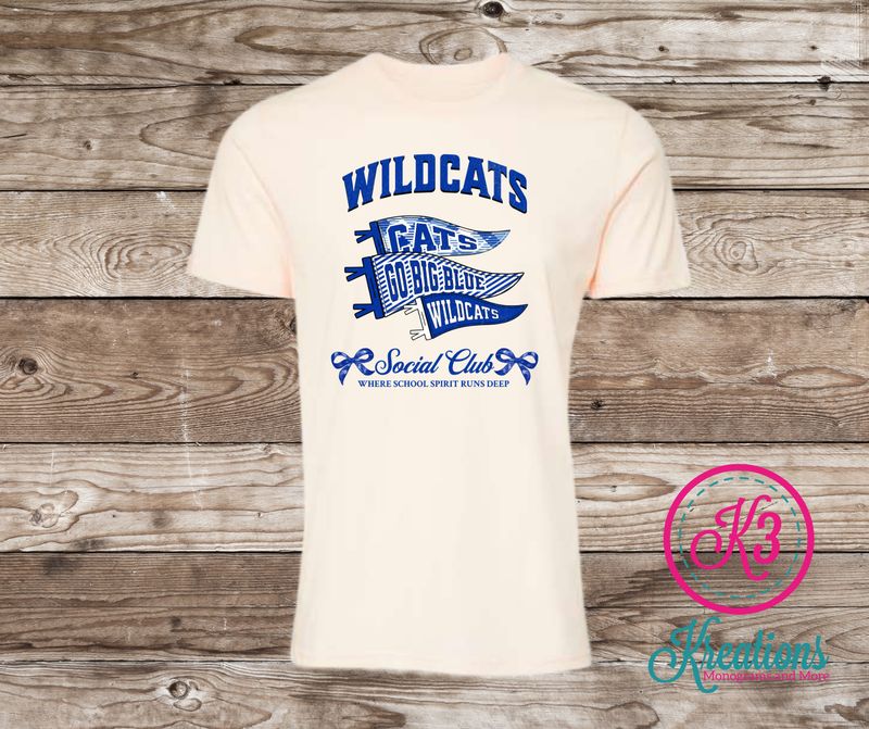 Adult Wildcats Social Club Bella + Canvas Triblend Short Sleeve Tee