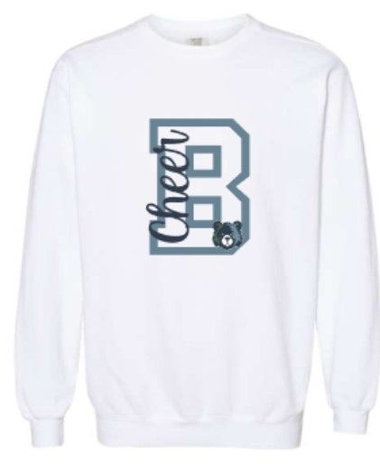 Adult B Cheer with Mascot Comfort Colors Garment-Dyed Sweatshirt (MEBC)