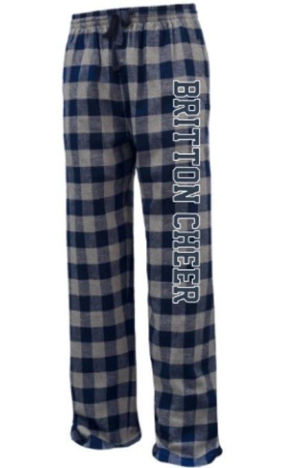 Youth or Adult Britton Cheer Flannel Pants (MEBC)