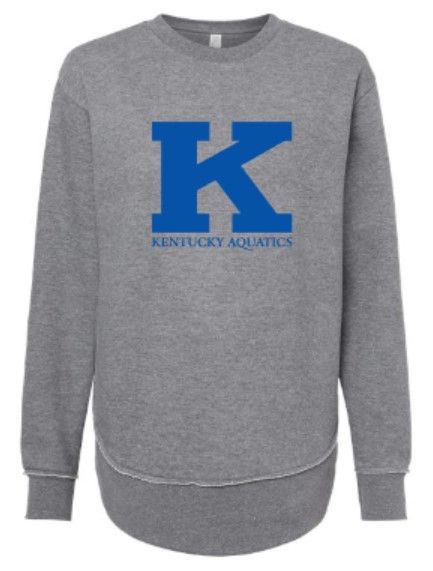 Ladies K Kentucky Aquatics Logo LAT Fleece Crewneck Sweatshirt (KA)