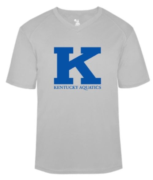 Adult K Kentucky Aquatics Logo Badger Sport® B-Core V-Neck Tee