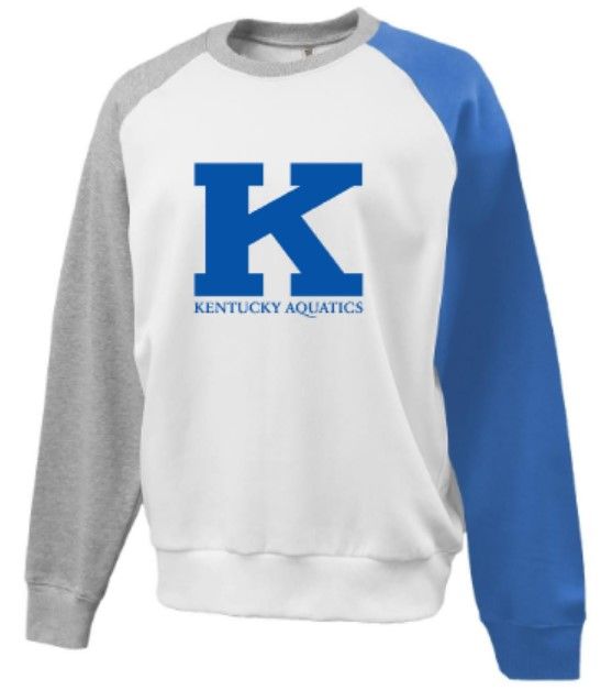 Adult K Kentucky Aquatics Logo Colorblock Crewneck Sweatshirt (KA)