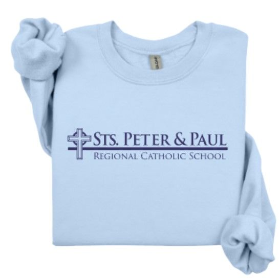 Adult Sts. Peter &amp; Paul Embroidered Logo Gildan Crewneck Sweatshirt (SPPS)