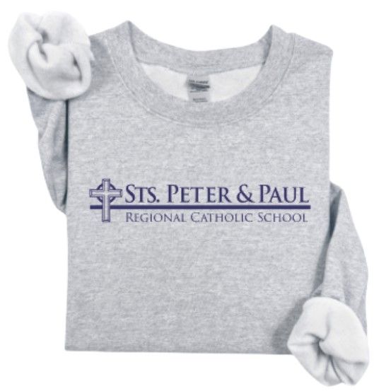 YOUTH Sts. Peter &amp; Paul Embroidered Logo Gildan Crewneck Sweatshirt (SPPS)