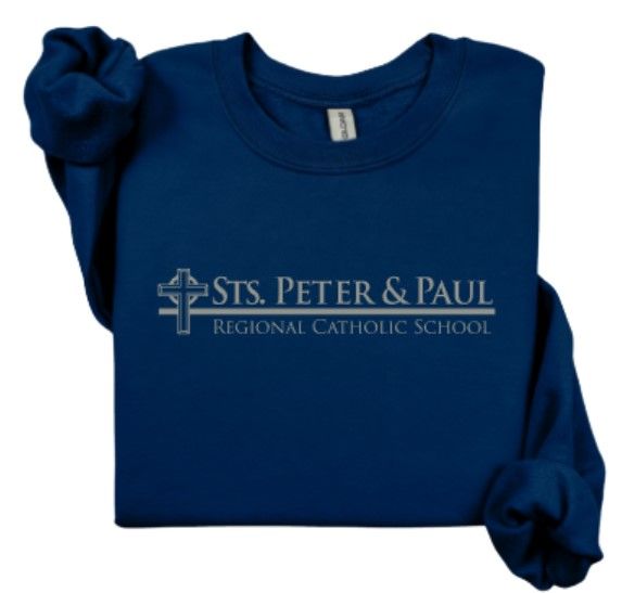 YOUTH Sts. Peter &amp; Paul Embroidered Logo Gildan Crewneck Sweatshirt (SPPS)