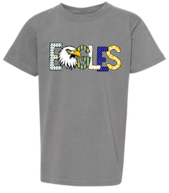 Youth or Adult Eagles Mixed Pattern Comfort Colors Garment-Dyed Heavyweight T-Shirt (SPPS)