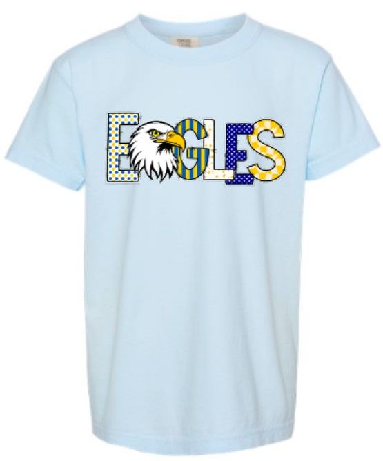 Youth or Adult Eagles Mixed Pattern Comfort Colors Garment-Dyed Heavyweight T-Shirt (SPPS)