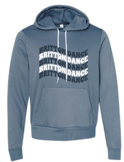 Adult Waved Britton Dance Bella + Canvas Sponge Fleece Hooded Sweatshirt (MEBDT)