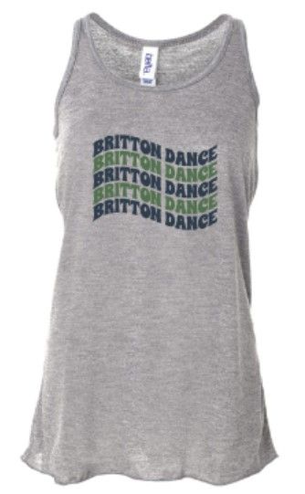 Youth or Ladies Waved Britton Dance Flowy Racerback Tank (MEBDT)