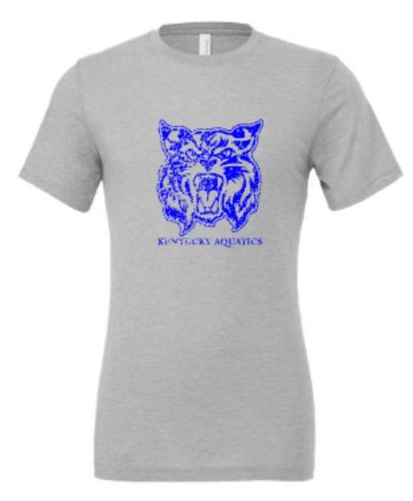 Adult Distressed Wildcat Kentucky Aquatics Bella + Canvas Triblend Short Sleeve Tee (KA)