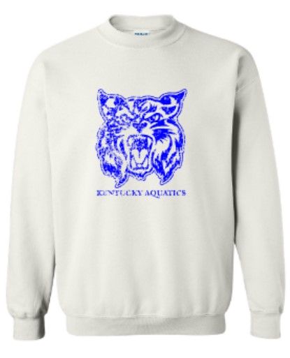 Youth or Adult Distressed Wildcat Kentucky Aquatics Gildan Heavy Blend Sweatshirt (KA)