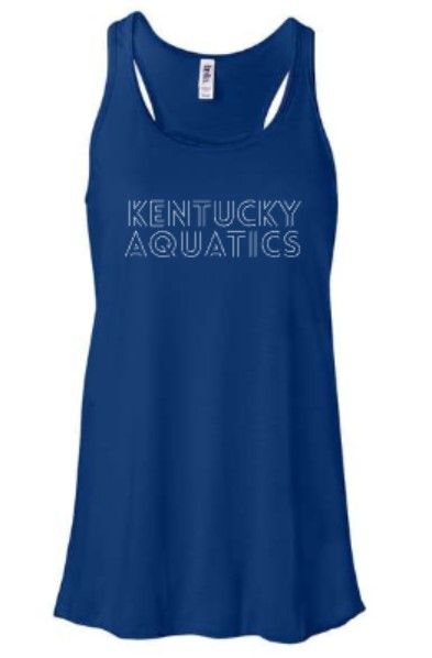 Ladies Kentucky Aquatics Outline Flowy Racerback Tank (KA)