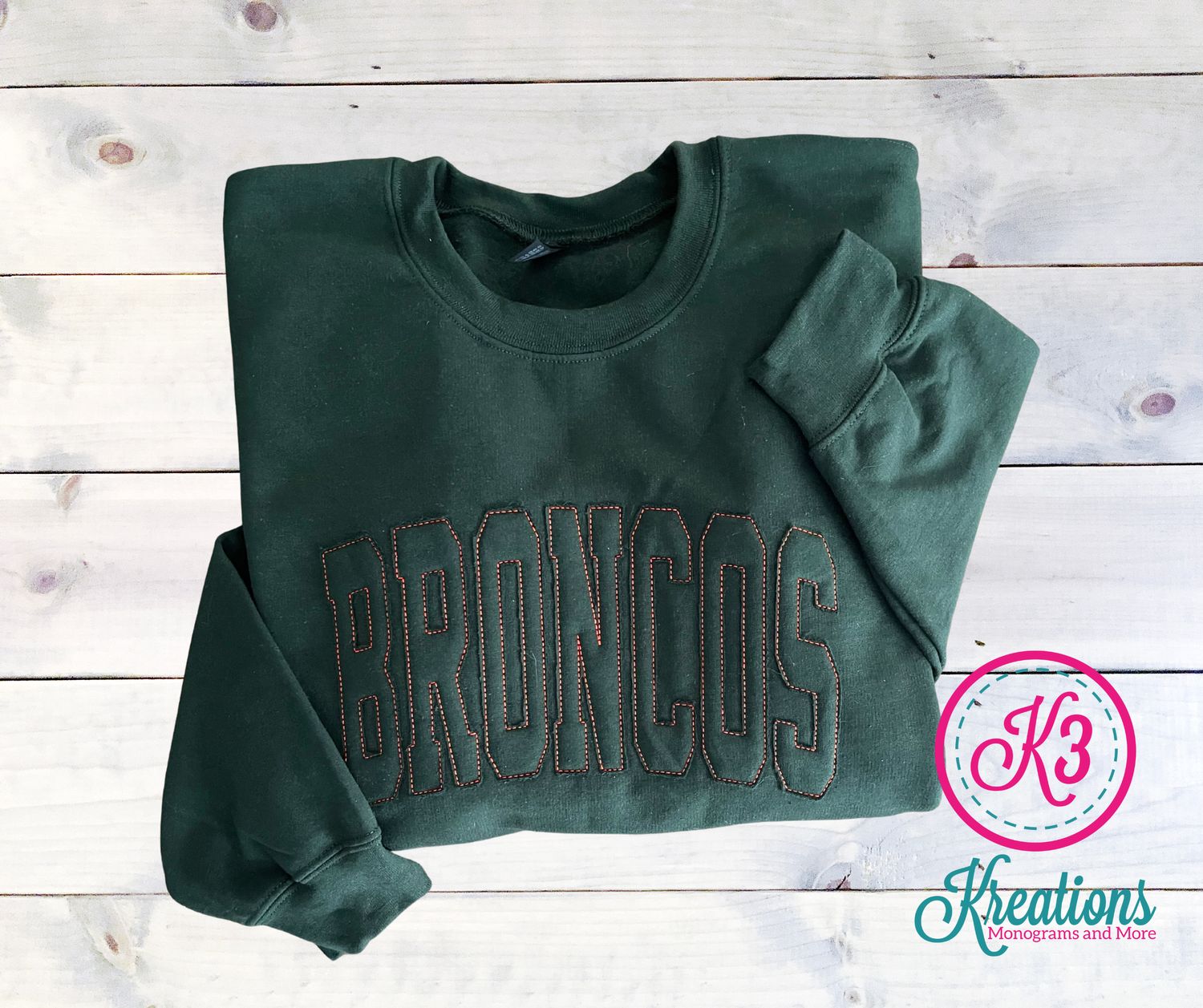 Adult Broncos Outline Gildan Sweatshirt