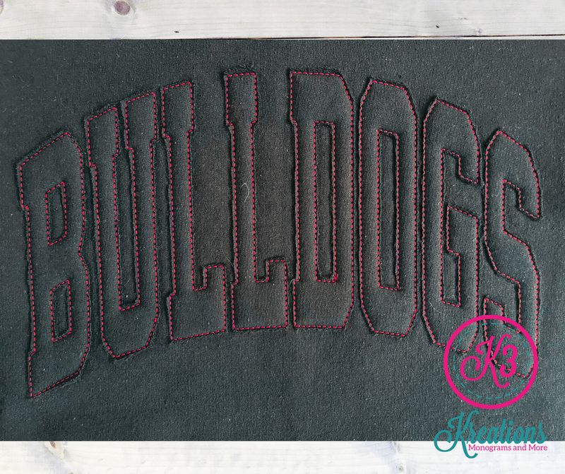 Adult Bulldogs Outline Gildan Sweatshirt