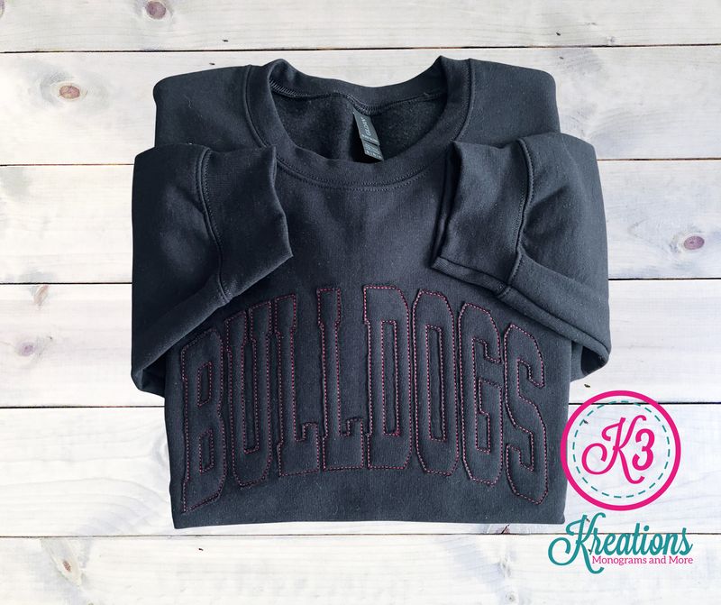 Adult Bulldogs Outline Gildan Sweatshirt