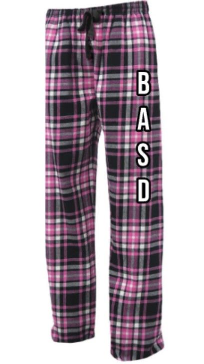 Youth or Adult BASD Flannel Pajama Pants (BASD)