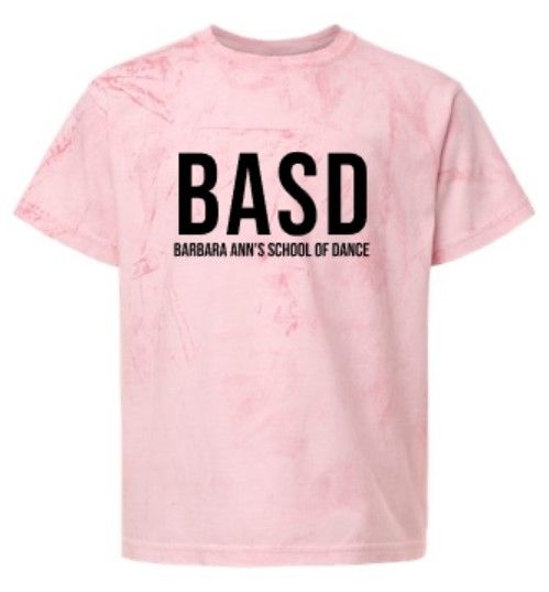 Youth or Adult BASD Barbara Ann&#39;s School of Dance Comfort Colors Color Blast Heavyweight Tee (BASD)