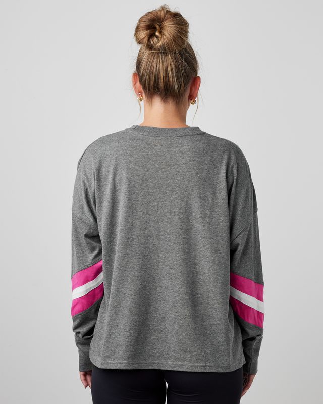 Ladies BASD Barbara Ann's School of Dance Boxy Varsity Long Sleeve Tee (BASD)