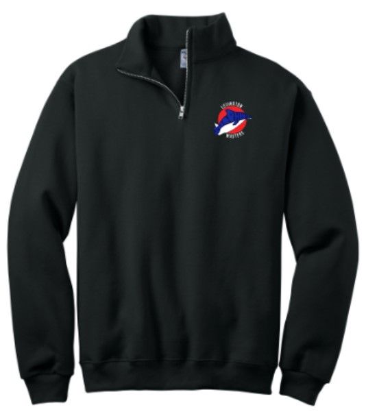 Adult JERZEES NuBlend 1/4 Zip Sweatshirt with Embroidered Logo (LEXDM)