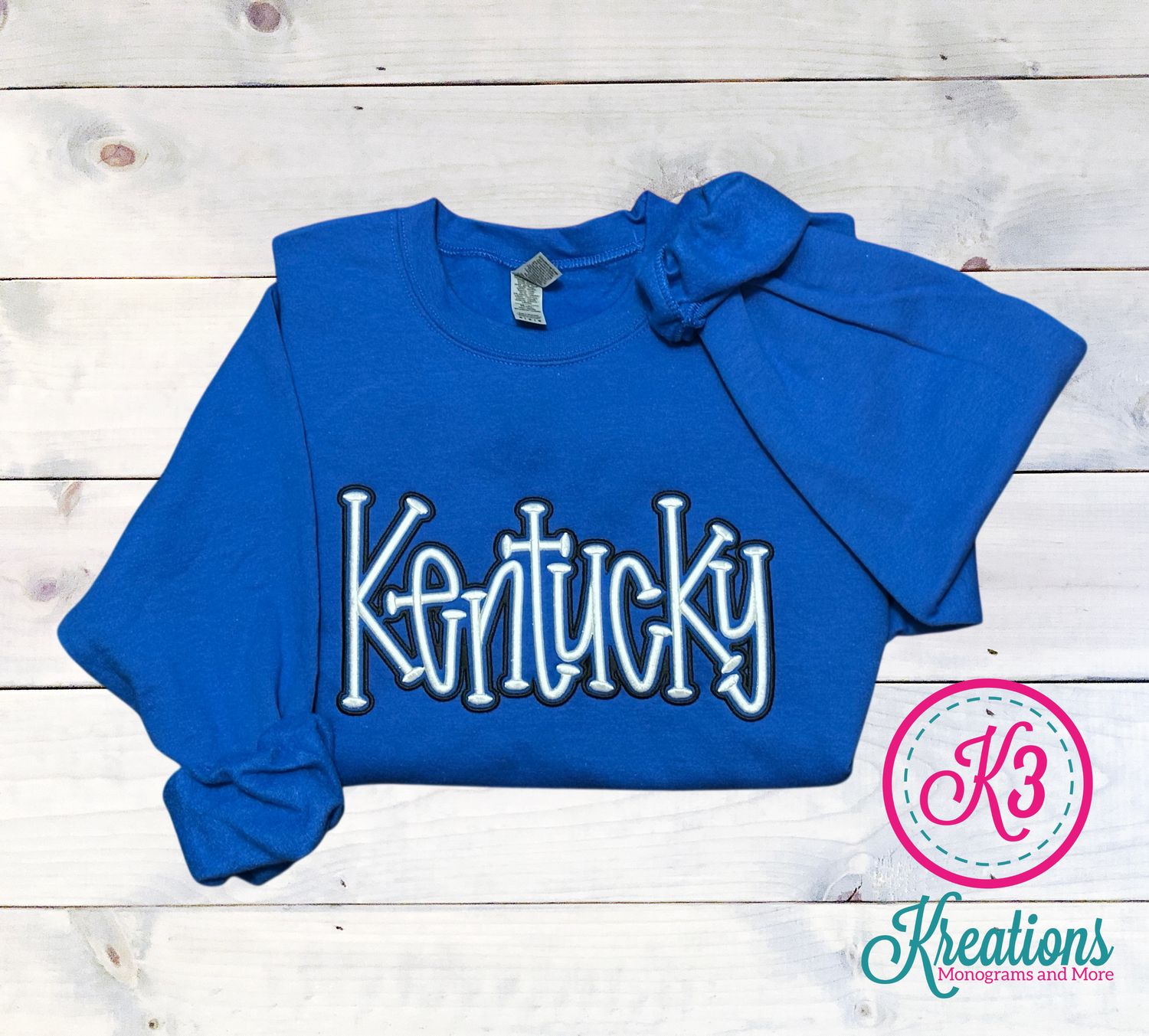 Adult Kentucky Puff Embroidered Crewneck Sweatshirt