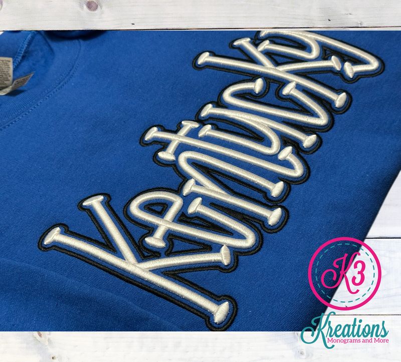 Adult Kentucky Puff Embroidered Crewneck Sweatshirt