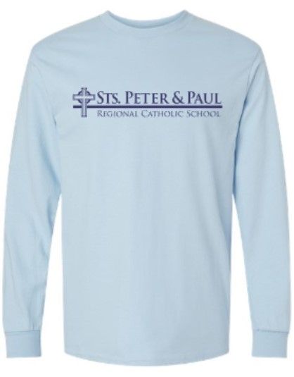 Adult Sts. Peter &amp; Paul Logo Gildan Ultra Cotton Long Sleeve T-Shirt (SPPS)