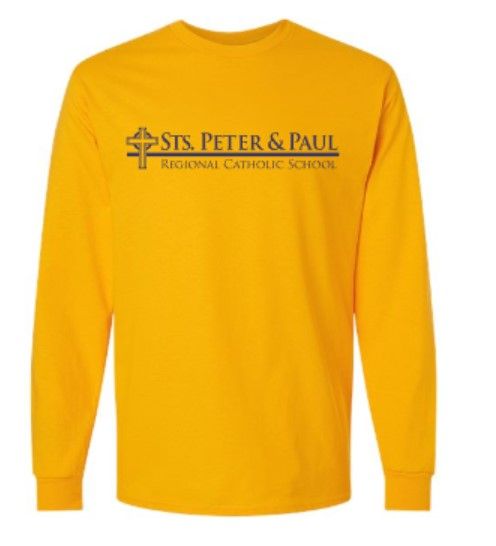 Youth Sts. Peter &amp; Paul Logo Gildan Heavy Cotton Long Sleeve T-Shirt (SPPS)
