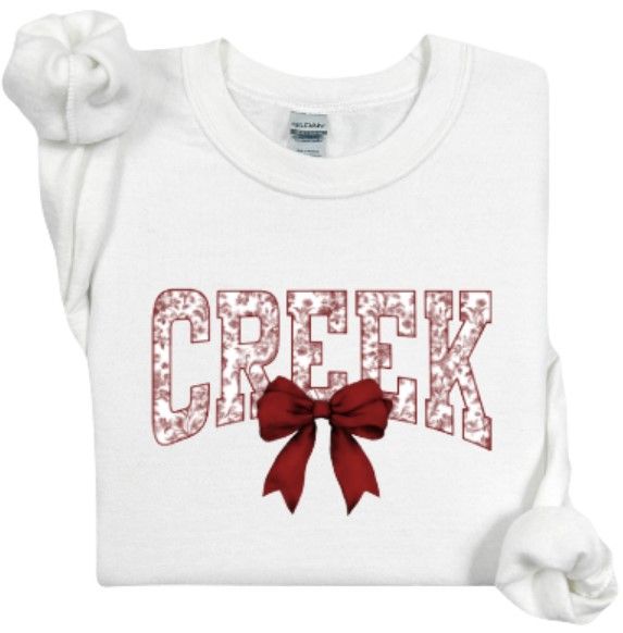 CREEK Toile with Bow Unisex Sweatshirt - YOUTH and ADULT (TCDT)