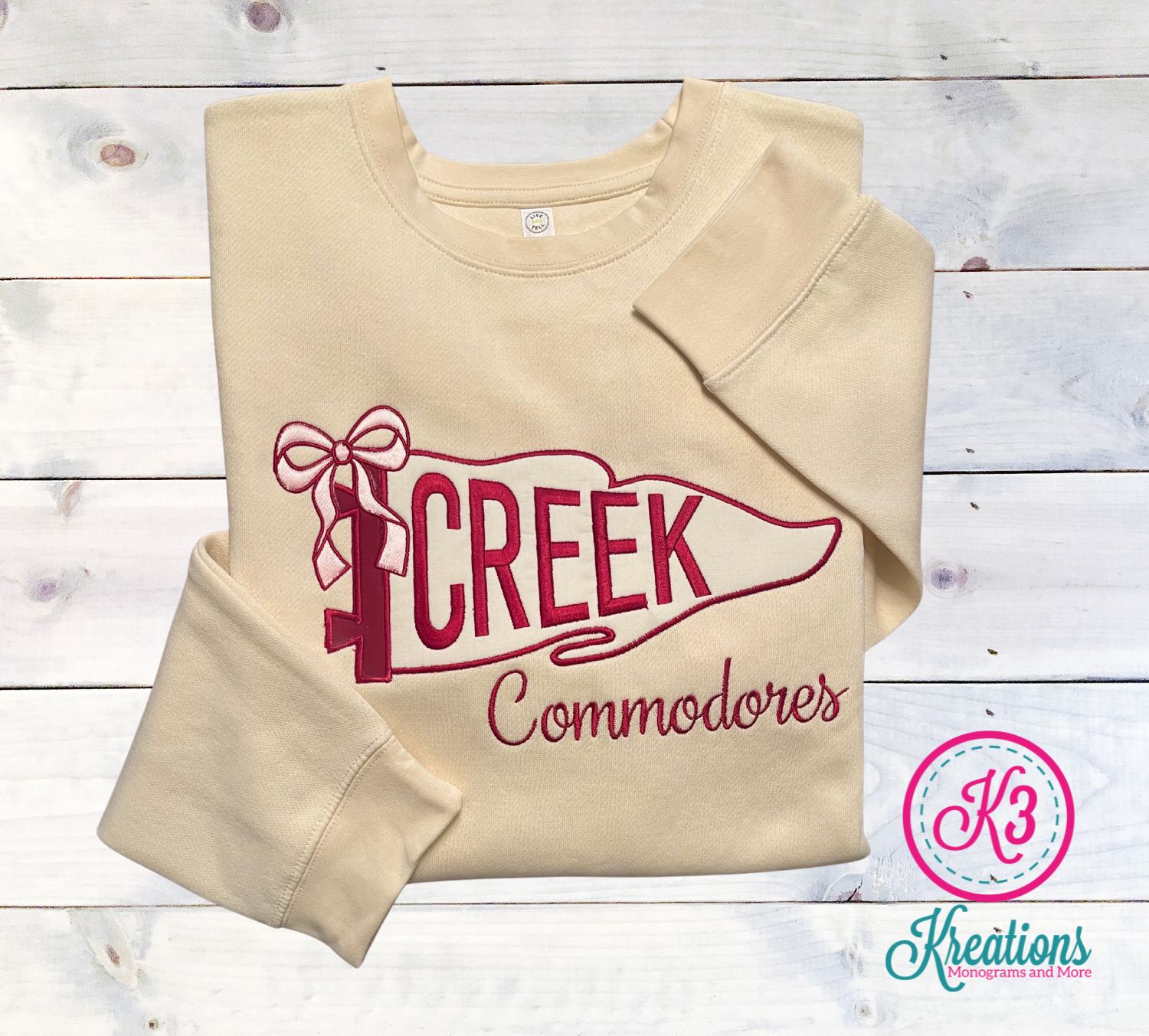 Adult CREEK Pennant Fleece Crewneck Sweatshirt (TCDT)