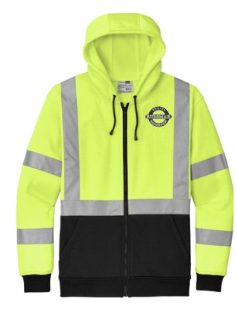 CornerStone® ANSI 107 Class 3 Heavy-Duty Fleece Full-Zip Hoodie (RM)