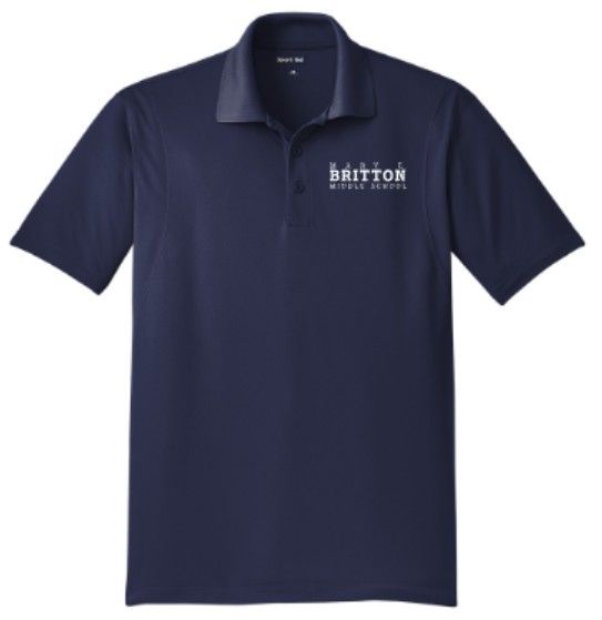 Unisex or Ladies Sport-Tek® Micropique Sport-Wick® Polo with Embroidered Mary E. Britton Middle School (MEB)