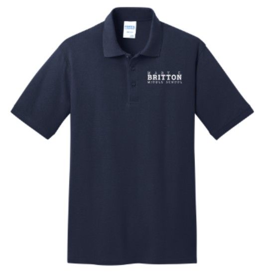 Unisex or Ladies Port &amp; Company® Core Blend Pique Polo with Embroidered Mary E. Britton Middle School (MEB)