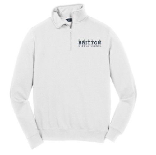 Ladies or Unisex Sport Tek 1/4 Zip Fleece Pullover with Embroidered Mary E. Britton Middle School (MEB)