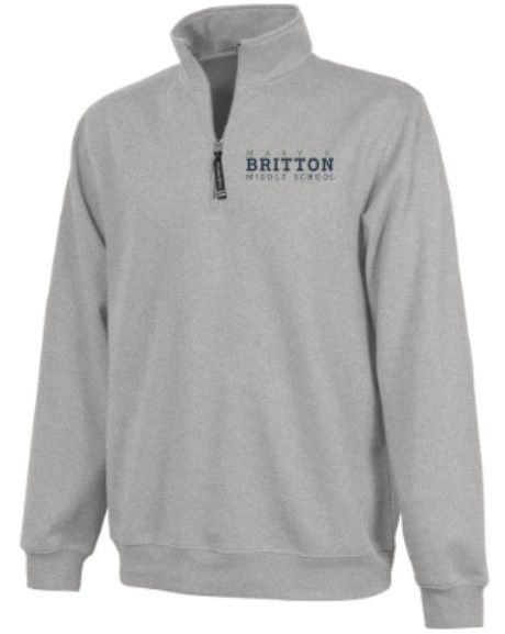 Youth Charles River 1/4 Zip Fleece Pullover with Embroidered Mary E. Britton Middle School (MEB)