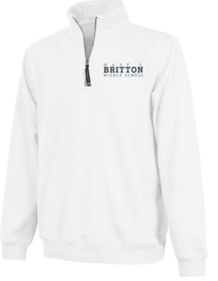 Adult Charles River 1/4 Zip Fleece Pullover with Embroidered Mary E. Britton Middle School (MEB)