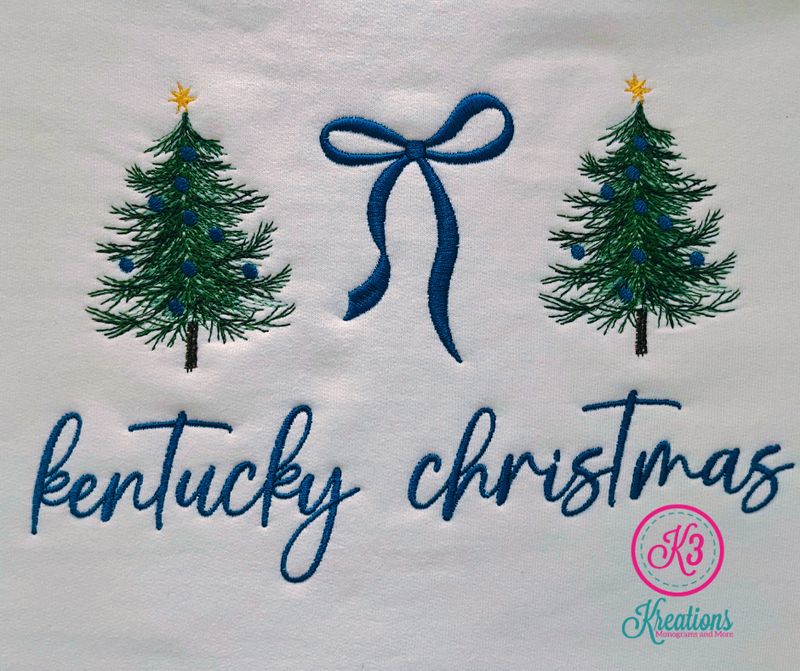 Kentucky Christmas with Bow Crewneck Sweatshirt