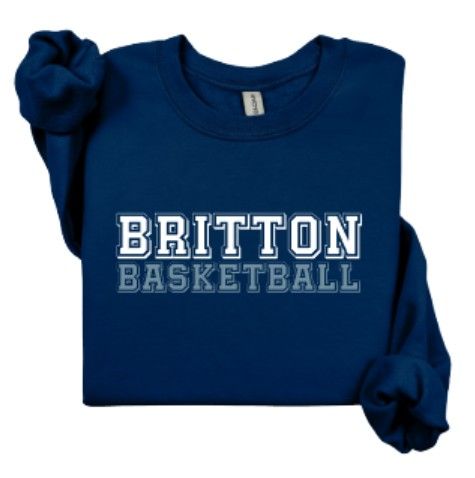 Youth or Adult Britton Basketball Gildan Heavy Blend Sweatshirt (MEBB)