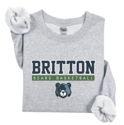 Youth or Adult Britton Bears Basketball Gildan Heavy Blend Sweatshirt (MEBB)
