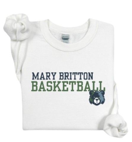 Youth or Adult Mary Britton Basketball Gildan Heavy Blend Sweatshirt (MEBB)