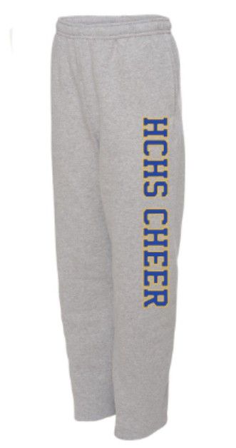 Adult HCHS Cheer JERZEES NuBlend Open Bottom Sweatpants (HCC)