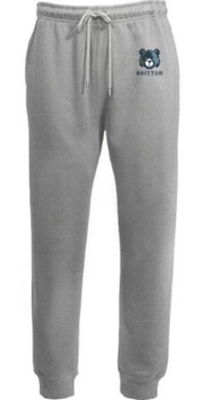 Youth or Adult Joggers with Embroidered Mascot Britton (MEB)