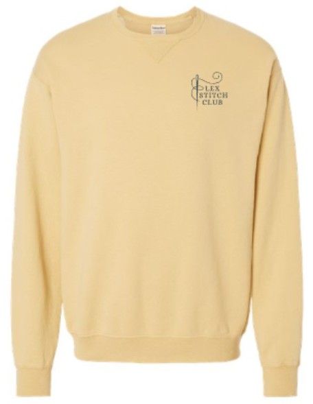 Adult ComfortWash Garment-Dyed Crewneck Sweatshirt with Embroidered Logo (LSC)