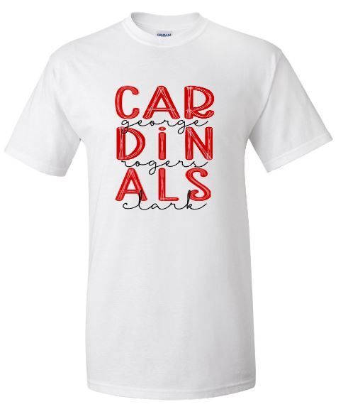 Adult george rogers clark Cardinals Short OR Long Sleeve Tee