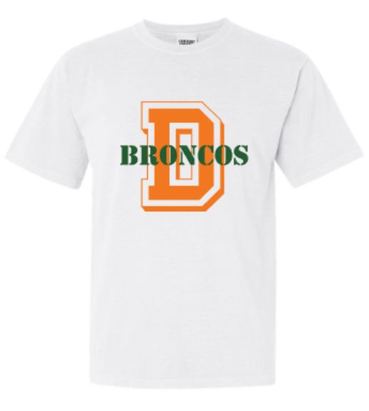 Adult D Broncos Comfort Colors Garment-Dyed Heavyweight Tee