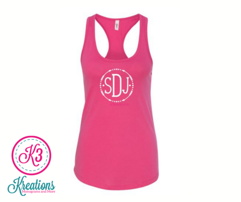 Ladies Monogram Racerback Tank Top