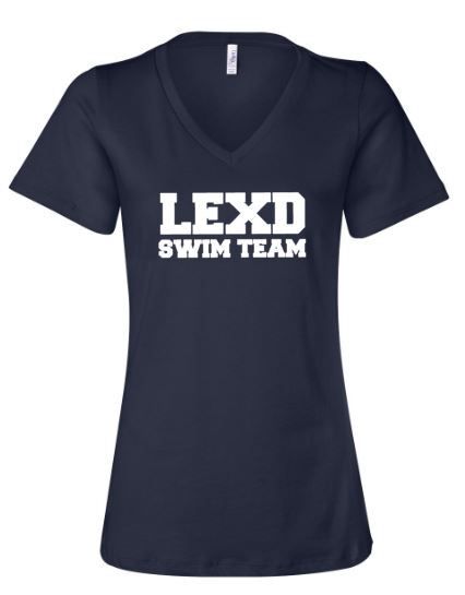 Ladies Bella + Canvas LEXD SWIM TEAM V-Neck Short Sleeve Tee (LEXD)